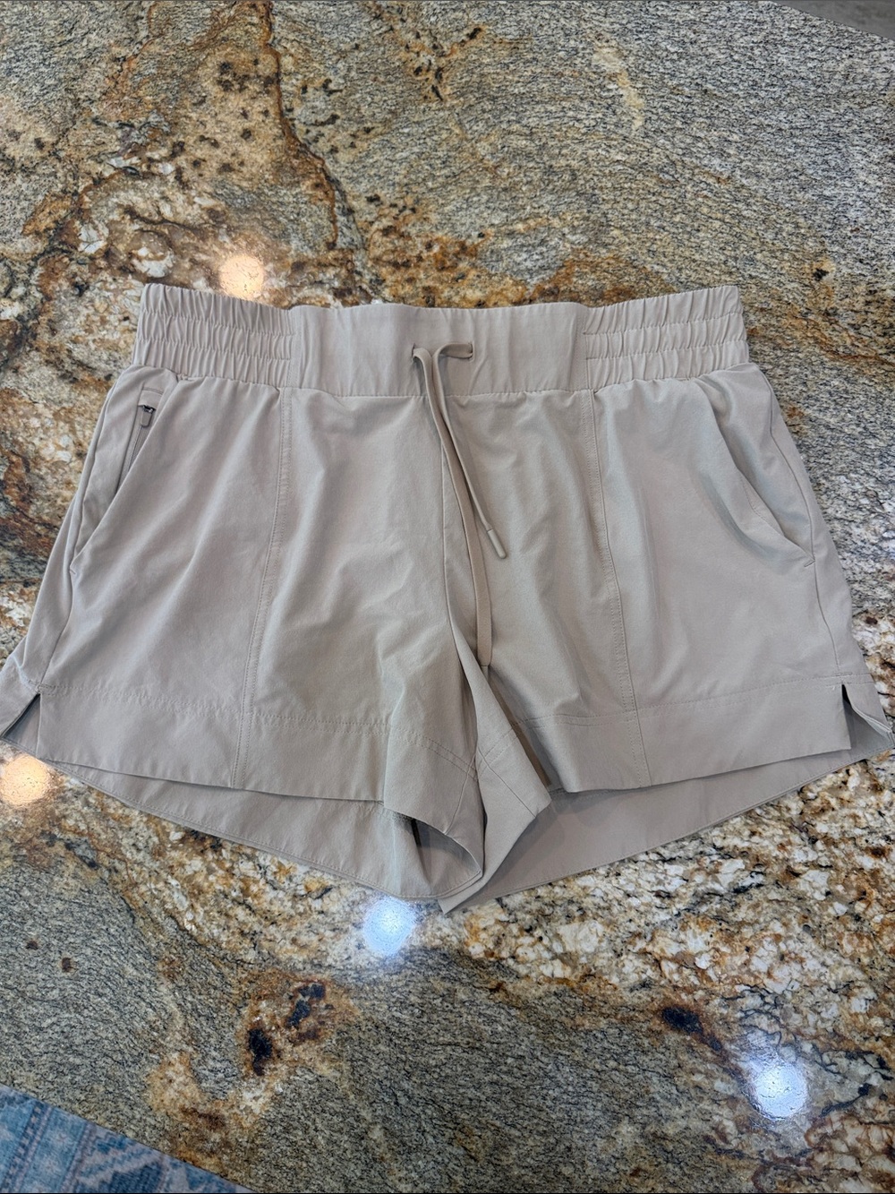 all in motion Light Taupe Drawstring Athletic Shorts